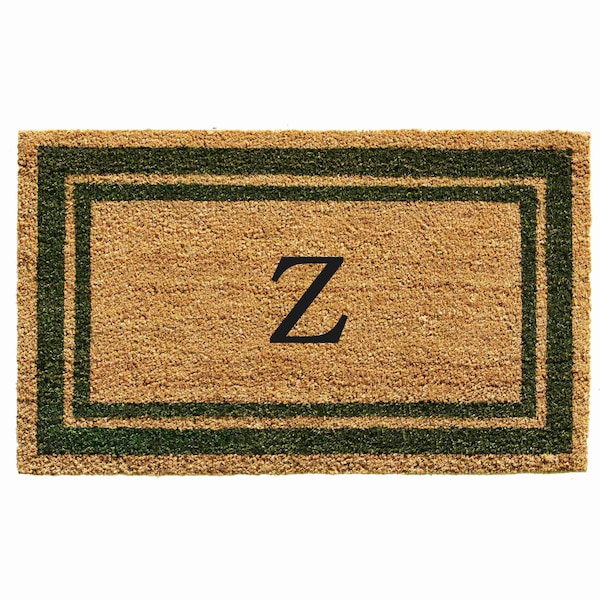 Calloway Mills Monogram Door Mat, Natural, Sage Green, 24 in W x 36 in L 153042436Z - main